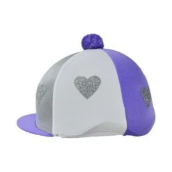 Little Rider Love Heart Glitter Hat Cover(Lilac/Silver/White)