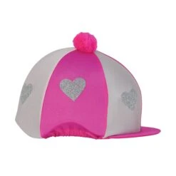 Little Rider Love Heart Glitter Hat Cover(Pink/Light Pink)